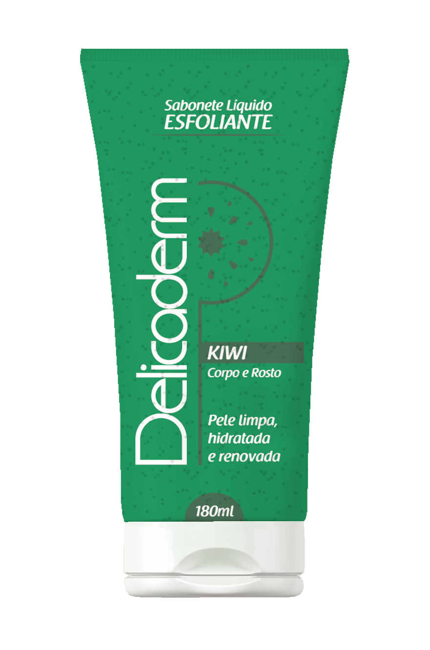 Sabonete Líquido Esfoliante Delicaderm Kiwi 180ml
