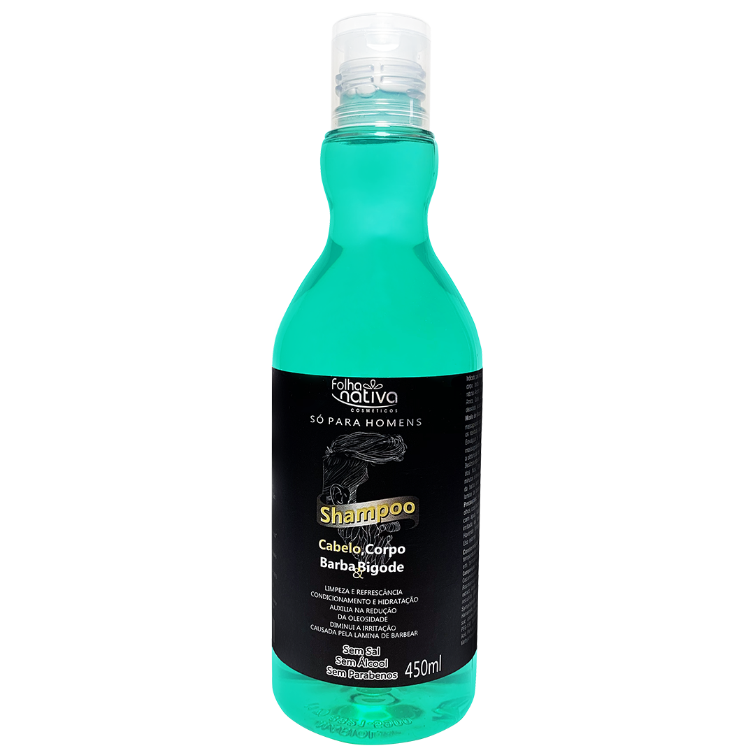 SHAMPOO FOLHA NATIVA - SÓ PARA HOMENS 4 EM 1 450ml