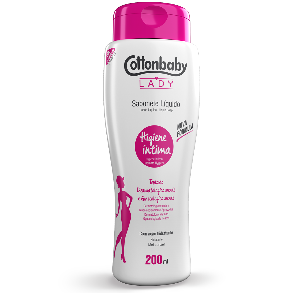 Sabonete líquido Cottonbaby Lady higiene íntima