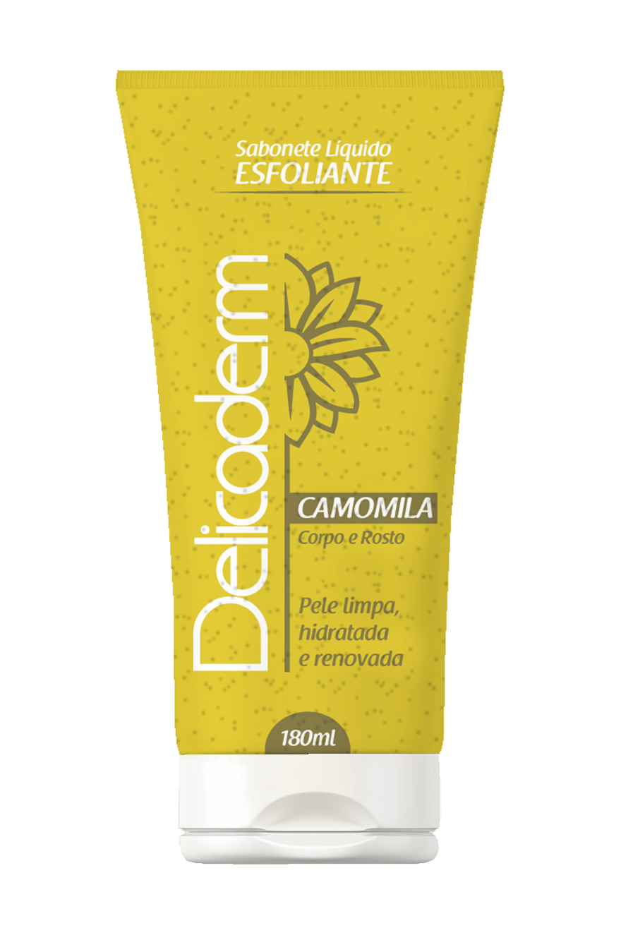 Sabonete Líquido Esfoliante Delicaderm Camomila 180ml