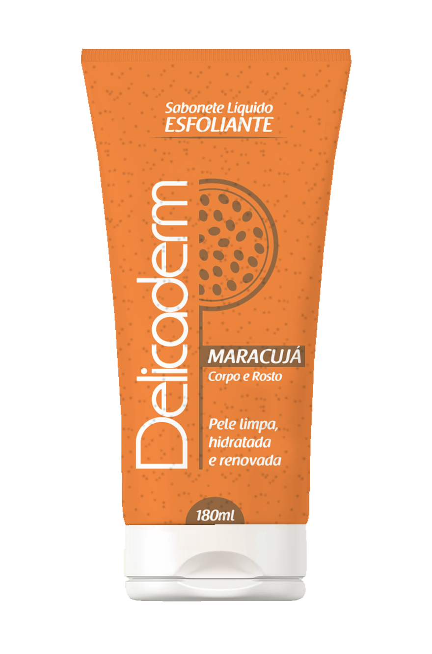 Sabonete Líquido Esfoliante Delicaderm Maracuja 180ml