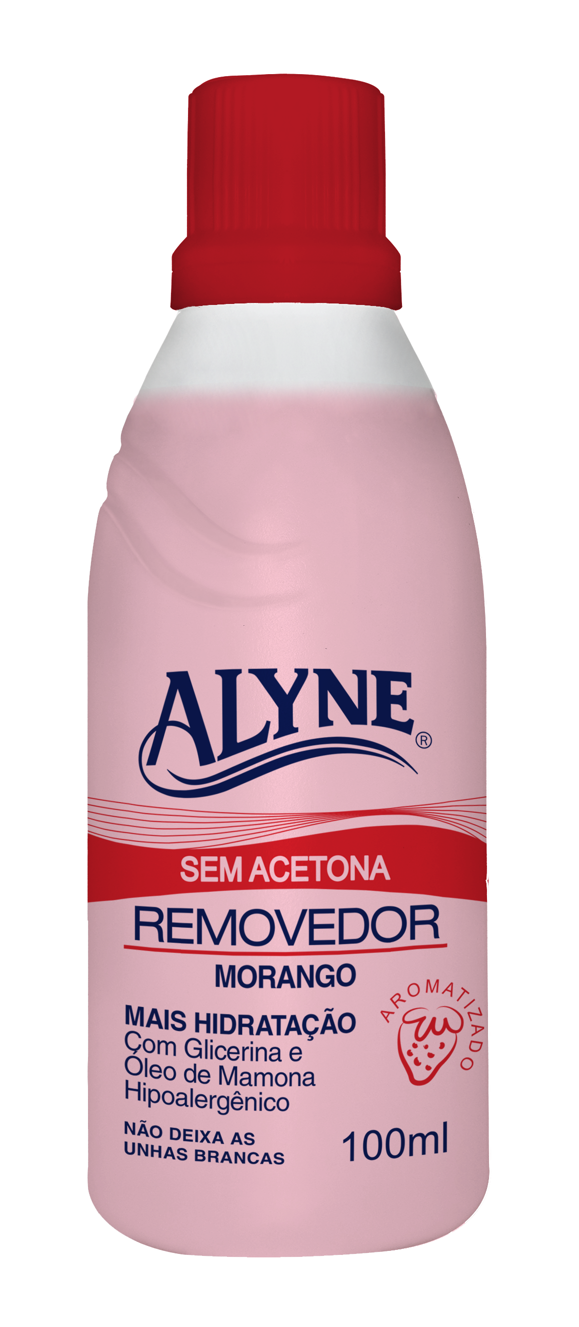 Removedor sem Acetona Alyne Morango 100ml