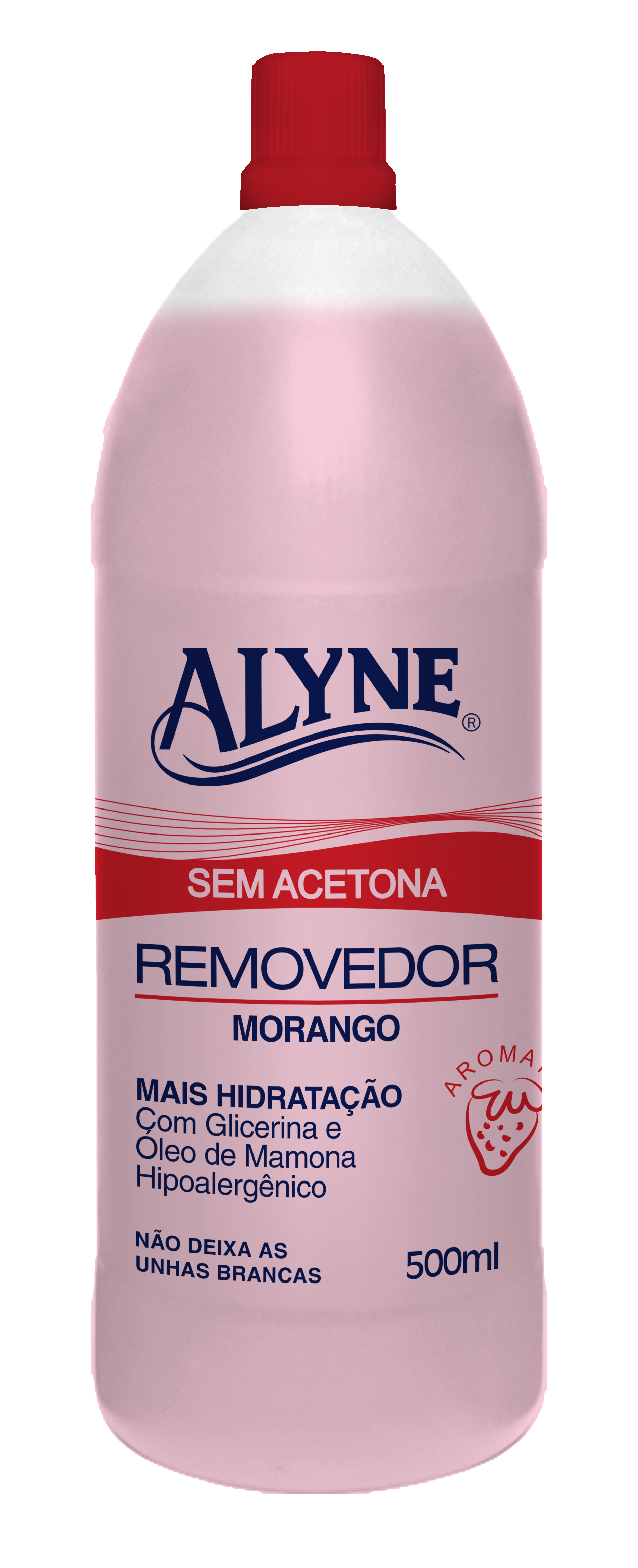 Removedor sem Acetona Alyne Morango 500ml