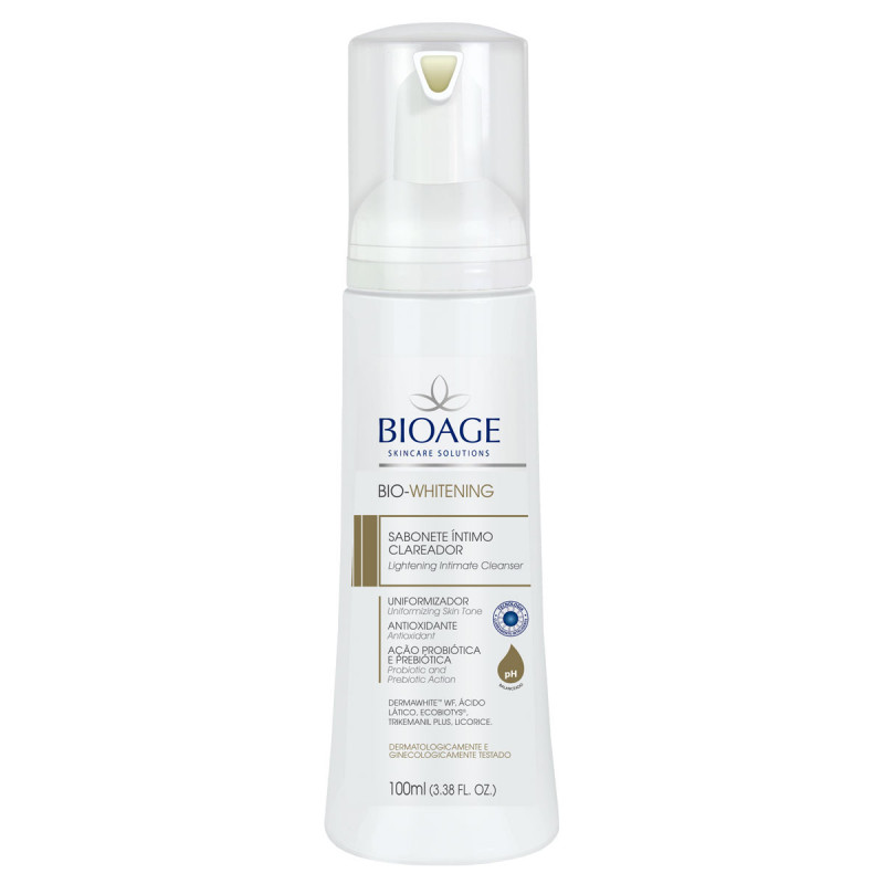 BIO-WHITENING SABONETE ÍNTIMO CLAREADOR  BIOAGE 100ml