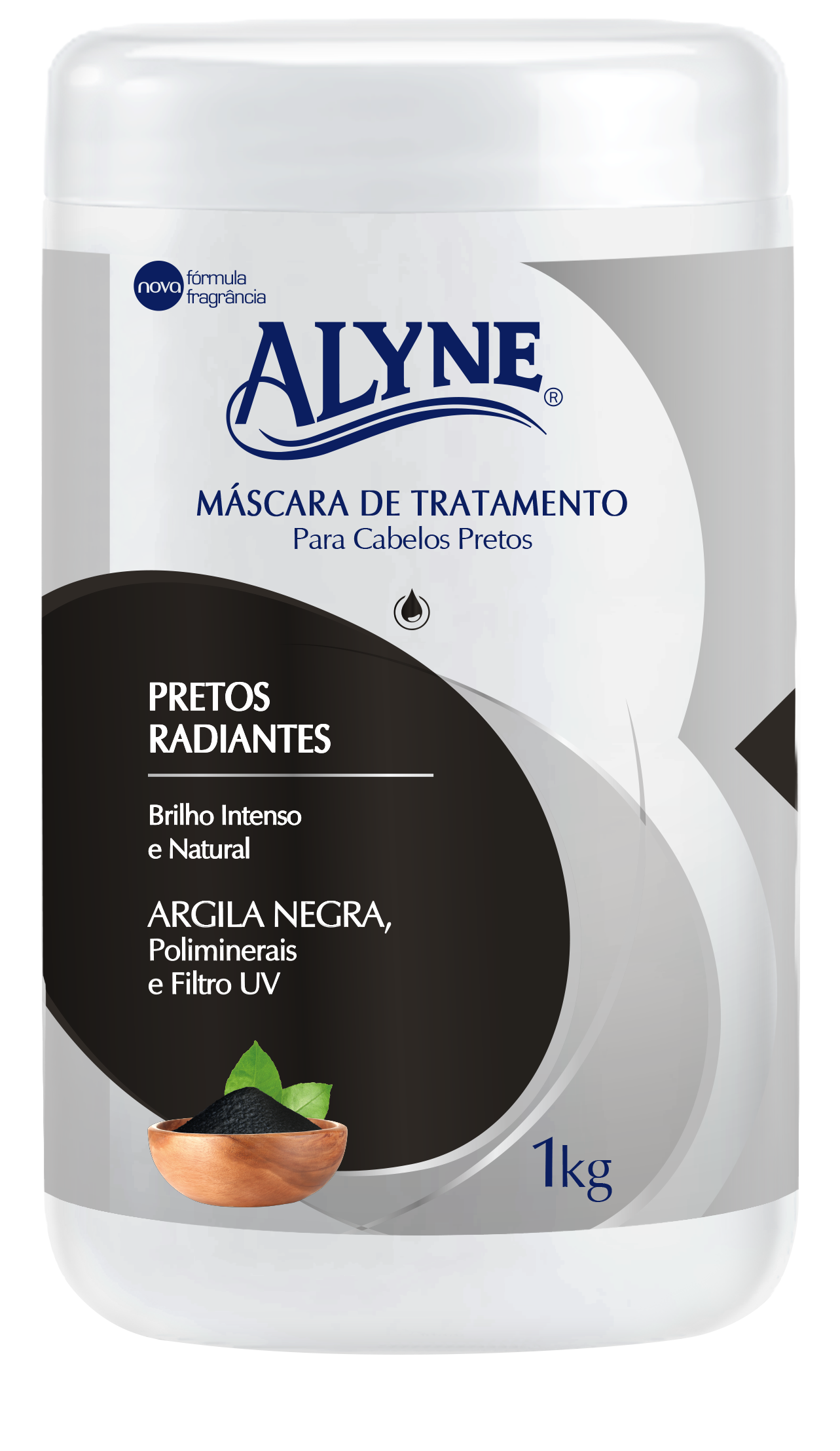 Máscara de Tratamento Alyne Pretos Radiantes 1Kg