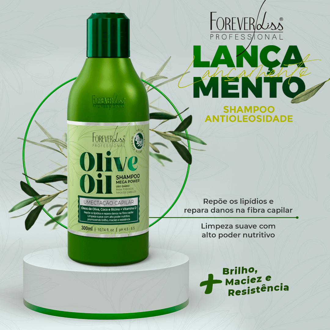 Shampoo Olive Oil Mega Power Forever Liss (300 ml)