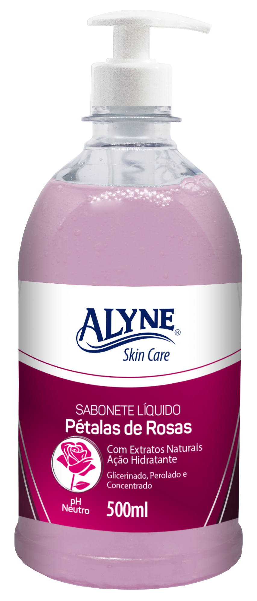 Sabonete Líquido Alyne Skin Care Pétalas de Rosas 500ml